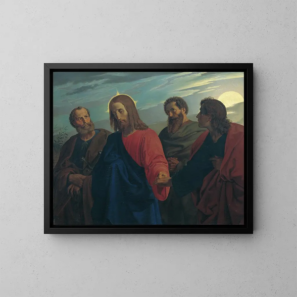L'Adieu du Christ à ses disciples allant à Gethsémani - Joseph von Führich — gerahmtes Bild an der Wand