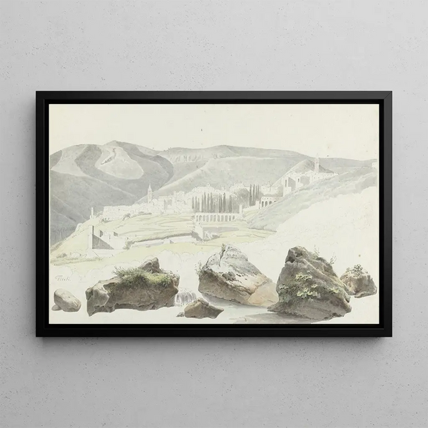 Josephus Augustus Knip - Landschap en stadsgezicht bij Tivoli.webp