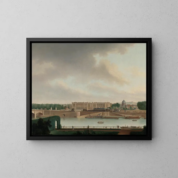 La vista dell'ambasciata olandese a Parigi - Josephus Augustus Knip — quadro incorniciato alla parete
