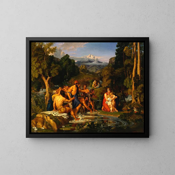 Latone et les paysans lyciens - Joshua Cristall — gerahmtes Bild an der Wand