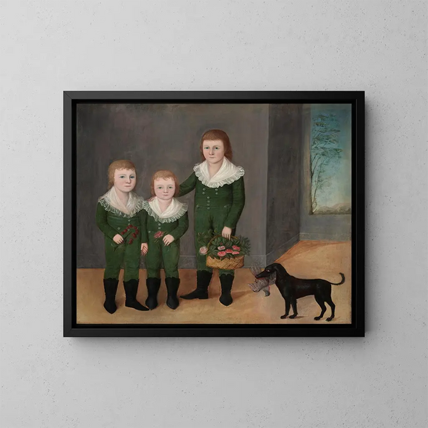 Die Kinder Westwood - Joshua Johnson — gerahmtes Bild an der Wand