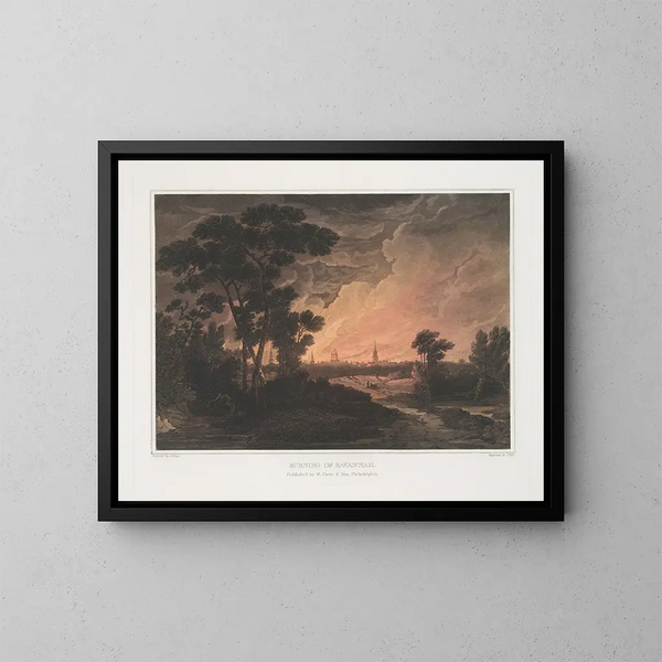 Incendio di Savannah - Joshua Shaw — quadro incorniciato alla parete