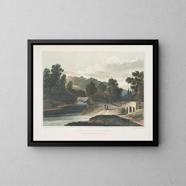 Jones Falls vicino a Baltimore - Joshua Shaw — quadro incorniciato alla parete