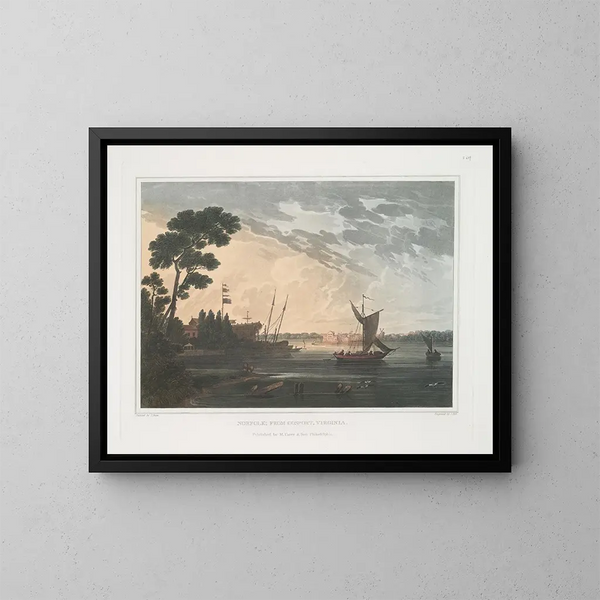 Norfolk da Gosport, Virginia - Joshua Shaw — quadro incorniciato alla parete