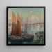 Sommertag im Hafen - Wilson Henry Irvine — gerahmtes Bild an der Wand