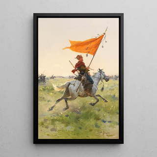 Jozef Brandt - Standartenreiter auf dem Schlachtfeld.webp