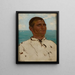 Mann gegen das Meer, sudanesisch - Jozef Chelmonski — gerahmtes Bild an der Wand