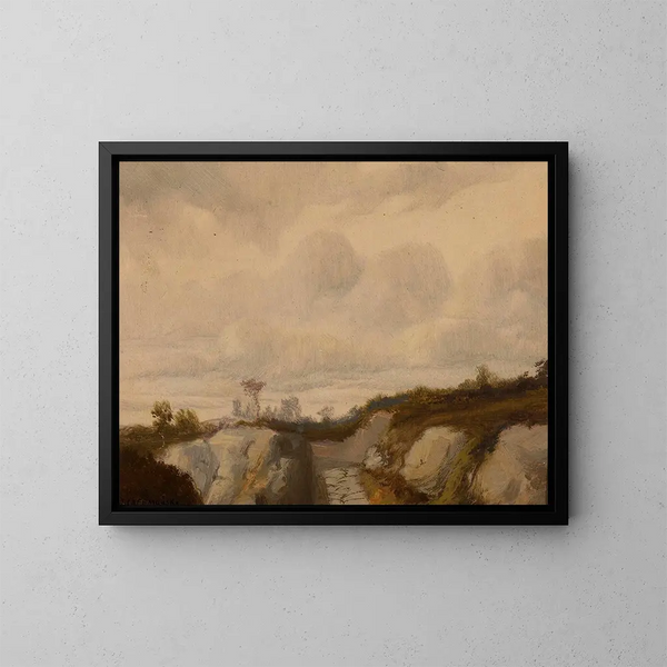 Route parmi les rochers - Józef Chełmoński — gerahmtes Bild an der Wand