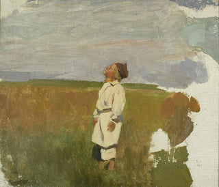 Jozef Chelmonski - Study for Storks  Shepherd boy.webp