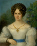 Ritratto di una giovane donna in abito bianco - Jozef Ginovský — vista dell’opera