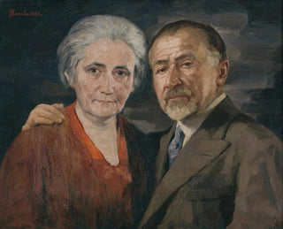Jozef Hanula - The artist with his wife.webp
