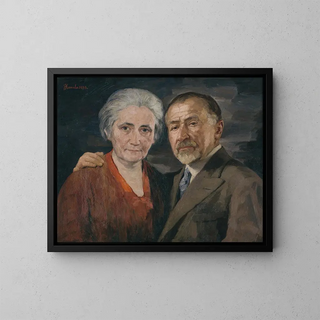 Jozef Hanula - The artist with his wife.webp