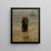 Im Meer - Jozef Israëls — gerahmtes Bild an der Wand