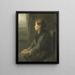 Donna alla finestra - Jozef Israëls — quadro incorniciato alla parete