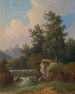 Landschaft mit Schloss und Staudamm - Jozef Jon — Ansicht des Kunstwerks