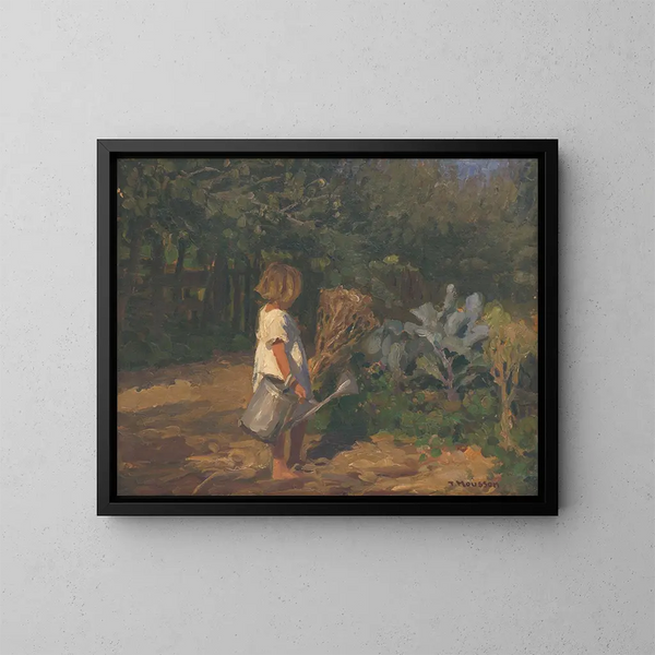 Der Teufel mit einer Krug - Jozef Teodor Mousson — gerahmtes Bild an der Wand