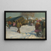 Im Winter im Dorf - Jozef Teodor Mousson — gerahmtes Bild an der Wand