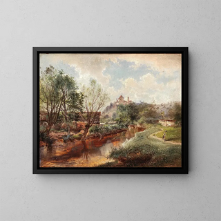 Jozsef von Molnar - A Summer Day by the River.webp