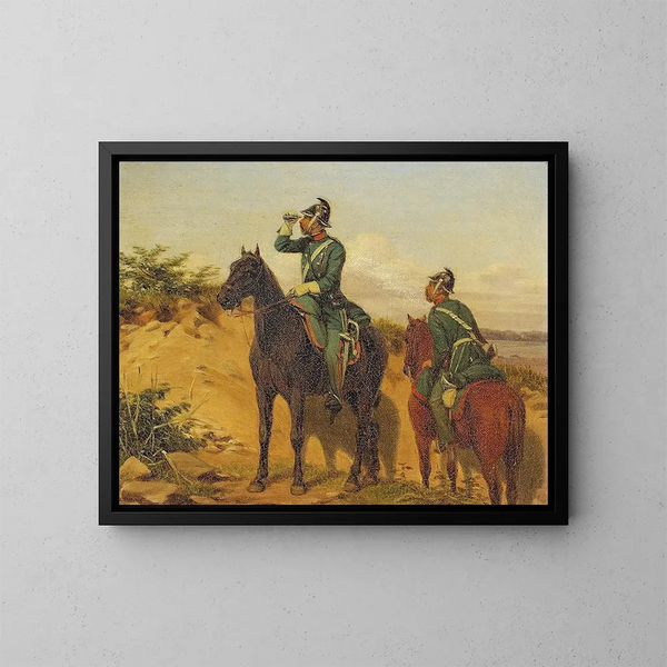 Alla vedetta, si fa la guardia - Jørgen Sonne — quadro incorniciato alla parete