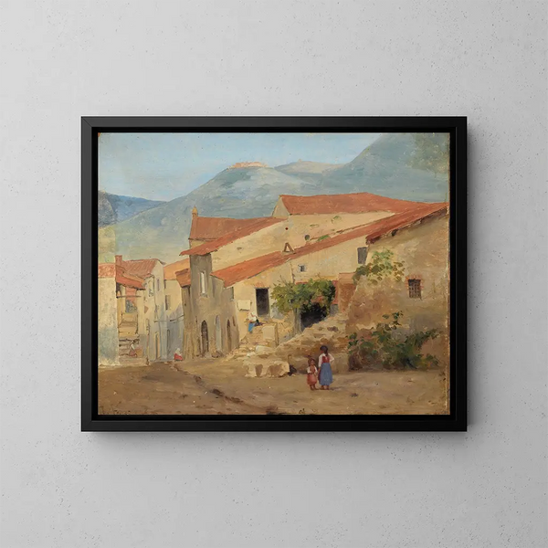 Rue de village dans les montagnes sabines - Jørgen Sonne — quadro incorniciato alla parete