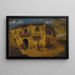 Scène di strada a Granada con un asino e delle galline - Juan Dios del Valle — quadro incorniciato alla parete