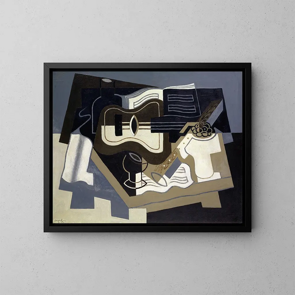 Gitarre und Klarinette - Juan Gris — gerahmtes Bild an der Wand