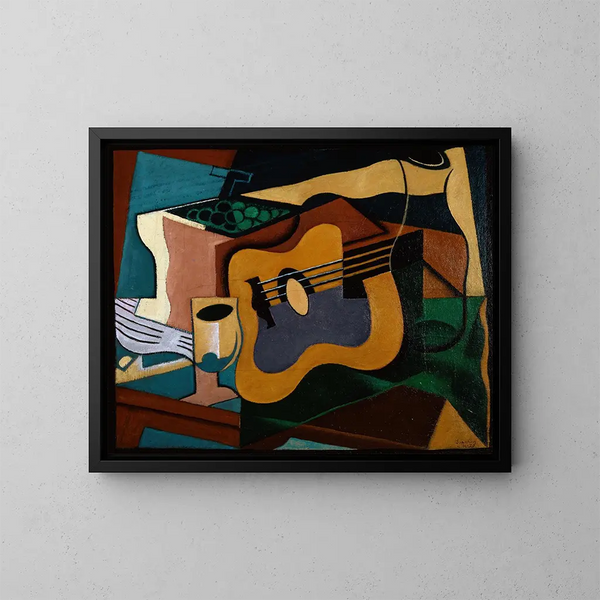 Stillleben mit Gitarre - Juan Gris — gerahmtes Bild an der Wand