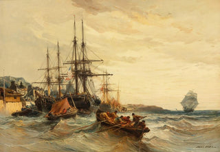 JulesAchille Nol - Marine with boats in port.webp