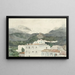 Case di campagna ai piedi delle montagne, alta montagna in prospettiva La Turbie - Jules-Ferdinand Jacquemart — quadro incorniciato alla parete