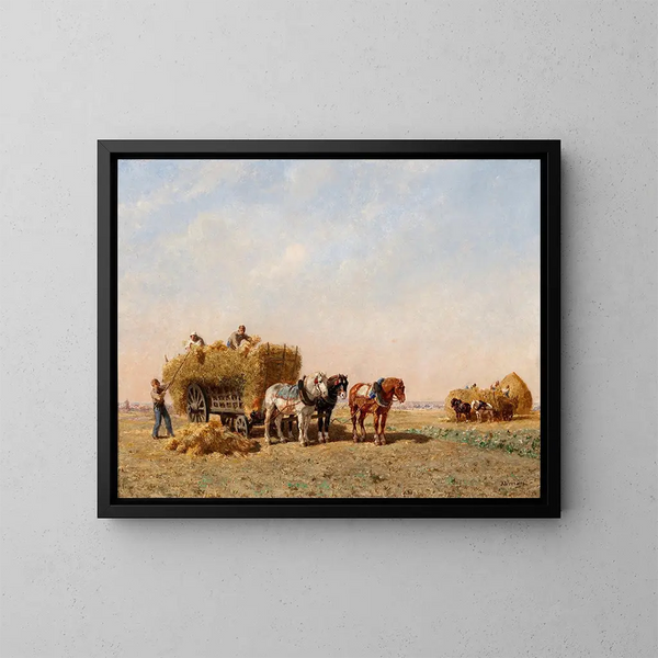Caricamento del mais - Jules-Jacques Veyrassat — quadro incorniciato alla parete