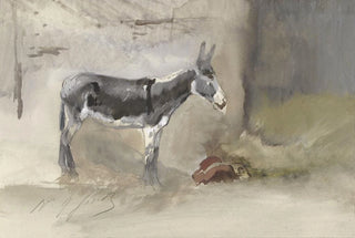 Jules Baron Finot - Ezel in een stal.webp