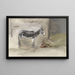 Esel in einem Stall - Jules Baron Finot — gerahmtes Bild an der Wand