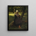 Eine Bäuerin strickend - Jules Breton — gerahmtes Bild an der Wand