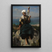 Die Flachsspinnerin - Jules Breton — gerahmtes Bild an der Wand