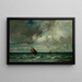 Booten, die vor dem Sturm fliehen - Jules Dupré — gerahmtes Bild an der Wand
