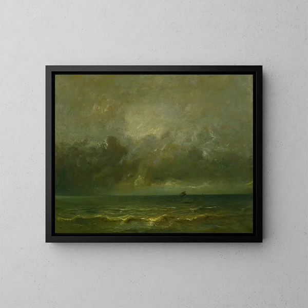 Il calma prima della tempesta - Jules Dupré — quadro incorniciato alla parete