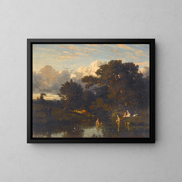 Le Bagnanti - Jules Dupré — quadro incorniciato alla parete