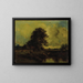 Flusslandschaft mit einem Cottage - Jules Dupré — gerahmtes Bild an der Wand