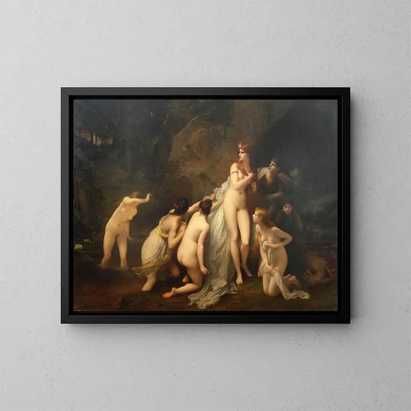 Diane Überraschung - Jules Joseph Lefebvre — gerahmtes Bild an der Wand