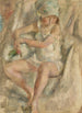 Femme au turban avec rose - Jules Pascin — vista dell’opera