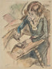 Frau beim Schreiben - Jules Pascin — Ansicht des Kunstwerks