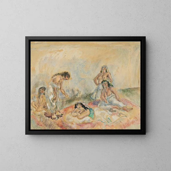 Frauen in einem Salon - Jules Pascin — gerahmtes Bild an der Wand