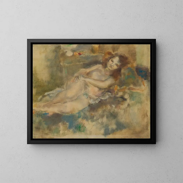 Die schlafende Tänzerin - Jules Pascin — gerahmtes Bild an der Wand