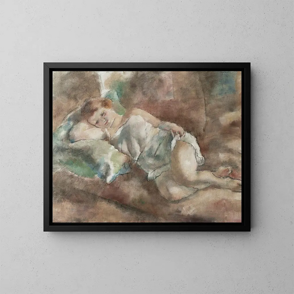 Il riposo del modello - Jules Pascin — quadro incorniciato alla parete