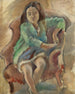 Simone Dalal junge Frau in einer Schäferin - Jules Pascin — Ansicht des Kunstwerks