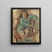 Simone Dalal junge Frau in einer Schäferin - Jules Pascin — gerahmtes Bild an der Wand