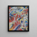 Development of a theme in the Red Carnival - Jules Schmalzigaug — framed artwork on a wall