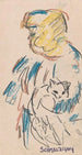 Mädchen mit Katze - Jules Schmalzigaug — Ansicht des Kunstwerks