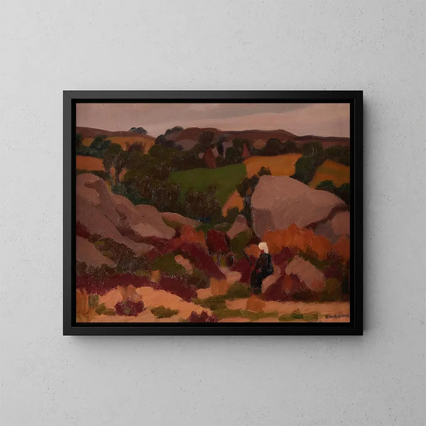 La Bergère en Bretagne - Jules Émile Zingg — gerahmtes Bild an der Wand