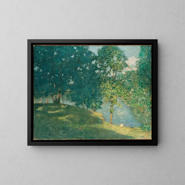 Nachmittag am Teichufer - Julian Alden Weir — gerahmtes Bild an der Wand